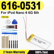 616-0531 new Replacement Battery For ipod Nano6 6G 6th Generation MP3 Li-Polymer Rechargeable Nano 6