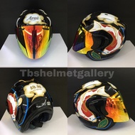 MHR ARAI RAM 3 KOI + FREE VISOR FIRE ORANGE