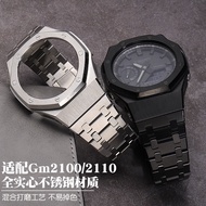 Adapted To Casio GM2100B Gm2100 Farmhouse Oak Modified Accessories Watch Strap Black Samurai Case St