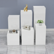 YUHANZHE | Exhibition Wood Display Stand White Glossy Rectangular
