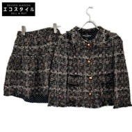 Dolce & Gabbana F250PT FMMB9 黑色粗呢外套與半身裙套裝，38 碼 [二手]