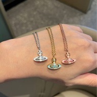 Vivienne Westwood Mini Orb 彩色琺瑯土星項鍊 全新 合金琺瑯珍珠