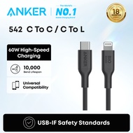 Anker Fast Charging Cable, USB C to USB C Cable (3ft, 6ft), C to L Charger Cable Compatible with iPh