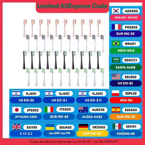 Brush Head Replacement for Oclean Electric Toothbrush Soft Bristle X/ X PRO/ Z1 Brushes Replaceable 