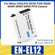 EN-EL12 Battery 1400mAh EN EL12 Rechargeable Lithium Batteries For Nikon COOLPIX S9100 P330 S6200 S9
