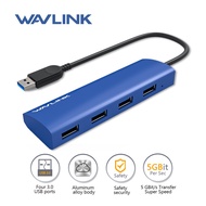Wavlink 4-Port USB 3.0 Hub Adapter Aluminum Design up to 5Gbps Transfer Data for PCs, Ultrabook