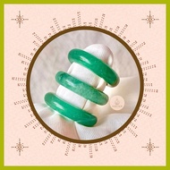 ➧ ↕ ☎ Green Jade Bangle Ring | Abundance & Opportunities