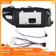 Treee Navigation Frame Facia Car Radio Panel 10.1in Fascia GPS with Power Cord Fit for T&amp;Hilux 2014-2019
