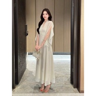 Feminine chiffon maxi dress with flared sleeves, suitable for going out and partying Ht802A