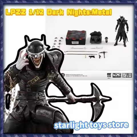 Original LPZZ 1/12 Dark Nights:Metal Batman Who Laughs DC003 Action Figurine Anime Figures Dark Mult