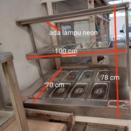etalase display makanan stainless second preloved bekas