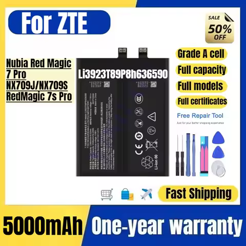 Li3923T89P8h636590 for ZTE Nubia Red Magic 7 Pro/NX709J/NX709S/RedMagic 7s Pro Phone Battery High Qu