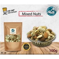 PREMIUM MIX NUTS M14 / DAILY SNACKS CAMPURAN KACANG - 100g - CASHEWS ALMONDS PISTACHIOS