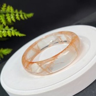 超稀有玻璃體雪花幽靈水晶手鐲59MM 冰透閃片水晶手環 安神益氣