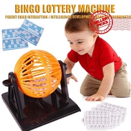 Large Traditional Bingo Game Family Lottery Game Revolving Balls Dispenser Cards Machine Ball B2q5