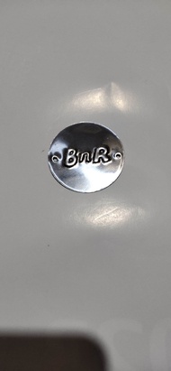 Plat logo bulat BnR silver buat sangkar pleci kotak satuan original bnr