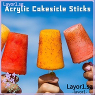 LAYOR1 Popsicle Mold, Transparent Reusable Popsicle Sticks, Replacement Acrylic Cake Pop Sticks