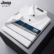 JEEP SPIRIT Áo POLO Nam Áo Thun Mùa Hè Áo Thun Có Cổ Tay Ngắn Cotton Có Túi Tay Ngắn Mỏng Áo Thun Po