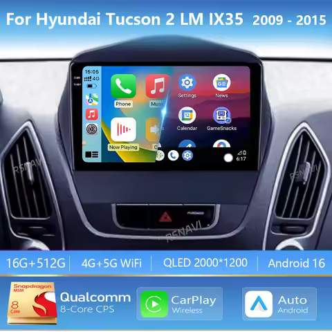 Android 16 Carplay Auto Car Player Radio Multimedia For Hyundai Tucson 2 LM IX35 2009-2015 Autoradio