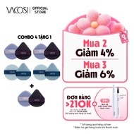 [Buy 4 Get 1 Free] VACOSI purple double-sided cushion puff - Bag of 2 - BP53-01