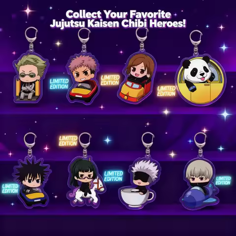 Anime Jujutsu Kaisen Keychain Satoru Gojo Megumi Fushiguro Yuji Itadori Sukuna Ryomen Toge Inumaki C