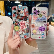 Graffiti Photo Card Slot Case for Huawei Y9S Y9A Y9 Y8s Y7A Y7 Y6P Y6 Y6S Y5 Prime Pro 2020 2019 2018 Shockproof Silicone Cover