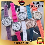 [100% Original] Coach Mini Boyfriend Rubber Strap Women Watch Watches Jam Tangan Wanita Perempuan