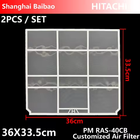 2PCS/SET For Hitachi 36X33.5cm PM RAS-32LQ Customized Air Conditioner Filter Single Split type airco