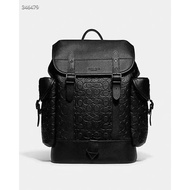 C Best/Men's Classic Logo Leather HITCH Backpack Travel Backpack Large Capacity Outdoor Leisure CH76