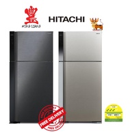 Hitachi R-V690P7MS Stylish 2 Doors Top Freezer Fridge 550L-FREE 1600W VACUUM CLEANER CV-BM16