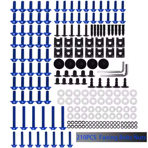 210PCS Motorcycle Fairing Bolt Screw Nut Clip Kit Bodywork for SUZUKI GSXR600 GSXR750 GSXR1000 GSXR 