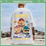 Basic Short Sleeve Men's T-shirt With Astrobear Letter Printed, Local Brand Standard Form - K01