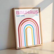 Wall Art Print Art Frame Aesthetic Wooden Frame Large Size A3 A2 A1 A0 Minimalist Bauhaus XA05