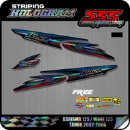 Sticker Striping Hologram Honda Karisma 125 Wave Thailand