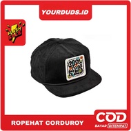 ROPEHAT topi visor pendek CORDUROY BORDIR NO FOOLS PREMIUM Anak Laki Perempuan Skena bisa COD Fashi