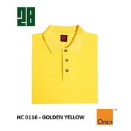 Oren Sport HC01 Honeycomb Polo Sport Shirt - Golden Yellow