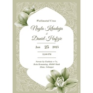 Design E - Invitation Video Kad Kahwin Ekad Digital Wedding Card Jemputan Kahwin Tunang Aqiqah Hari 