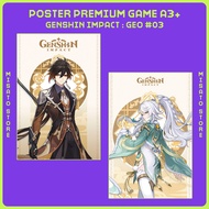 Premium Full HD Poster! Game A3+ : Genshin Impact - Geo [Episode 03] -Zhongli, Zabai
