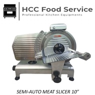 Electric Meat Slicer 10" Semi Automatic Stainless Blade, Aluminum Body Heavy Duty