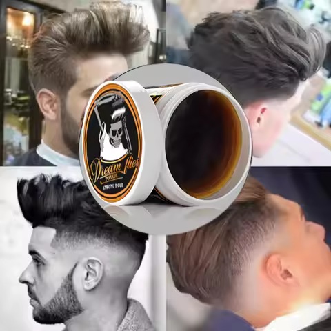 Vintage Style Hair Pomade for Men - Strong All Day Hold, Classic Shine & Slick Back Look, Water-Base