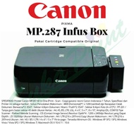 Printer Canon Pixma MP.287 Baru Infus BOX last stok