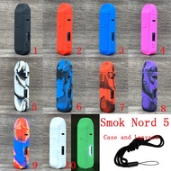 Silicone Case for Smok Nord 5 Protective Soft Silicone Cover Rubber Sleeve Skin with Free Lanyard