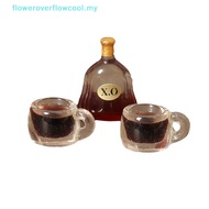 FCMY 1Set 1:12 Dollhouse Miniature XO Foreign Wine Liquor Bottle Wine Cup Kitchen Model Decor Toy Doll House Accessories HOT