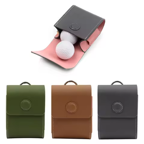 Universal Golf Rangefinder Leather Pouch Laser Rangefinder Belt Waist Pack Golf Ball Storage Bag