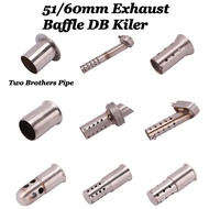 51mm 60mm Universal Motorcycle AK SC YOSHIMURA Exhaust Pipe Can Baffle Muffler Catalyst Silencer DB 