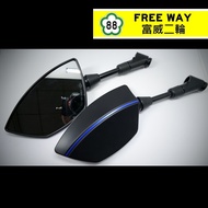 Battle Axe Rear-View Mirror Left+Right One Set M8/M10 Universal Style Smax/Force/Cygnus/Bws/RS/JOG/R