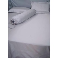 GG1 Grey 100% Cotton (Huīsè) Bedsheet sets by LC Homes