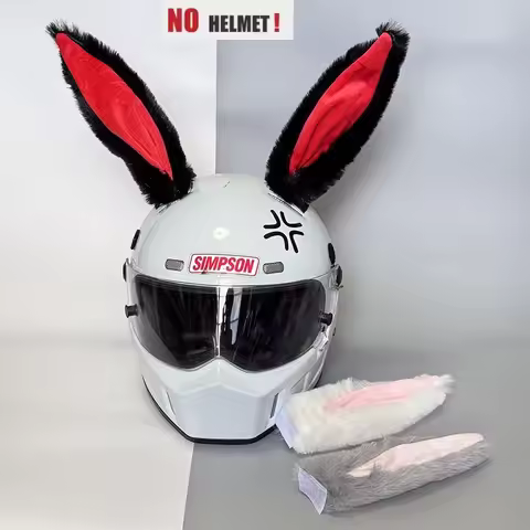 Helmet Decoration Ears Electric Car Helmet Accessories Plush Rabbit Ears 3-Color Cat Ears Quick Remo