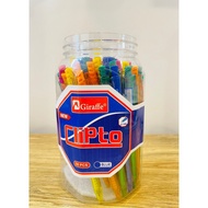 (50/box) Giraffe Clipto ballpoint pen 0.7mm blue ink imported from India.