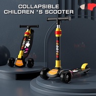 Children's 3 Wheels Foldable Kick Children's Kids Toddler Outdoor Sports Scooter Skat